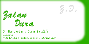 zalan dura business card